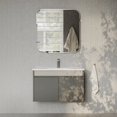 Darcy 800mm Matt Grey Wall Hung Vanity Unit with Ceramic Basin