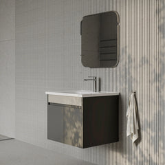 Darcy 600mm Matt Grey Wall Hung Vanity Unit with Ceramic Basin
