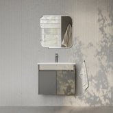 Darcy 600mm Matt Grey Wall Hung Vanity Unit with Ceramic Basin