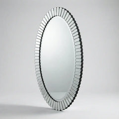 Celeste 600x900mm Oval Bathroom Mirror with Scalloped Edge Frame