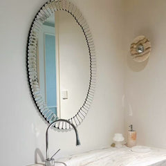 Celeste 600x900mm Oval Bathroom Mirror with Scalloped Edge Frame