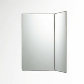 Aluminium Folding Mirror 500x1000mm with Hinged Side Panel | Wall Mounted