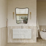 Jolene matt white vanity unit with ceramic basin and storage drawers 1000mm