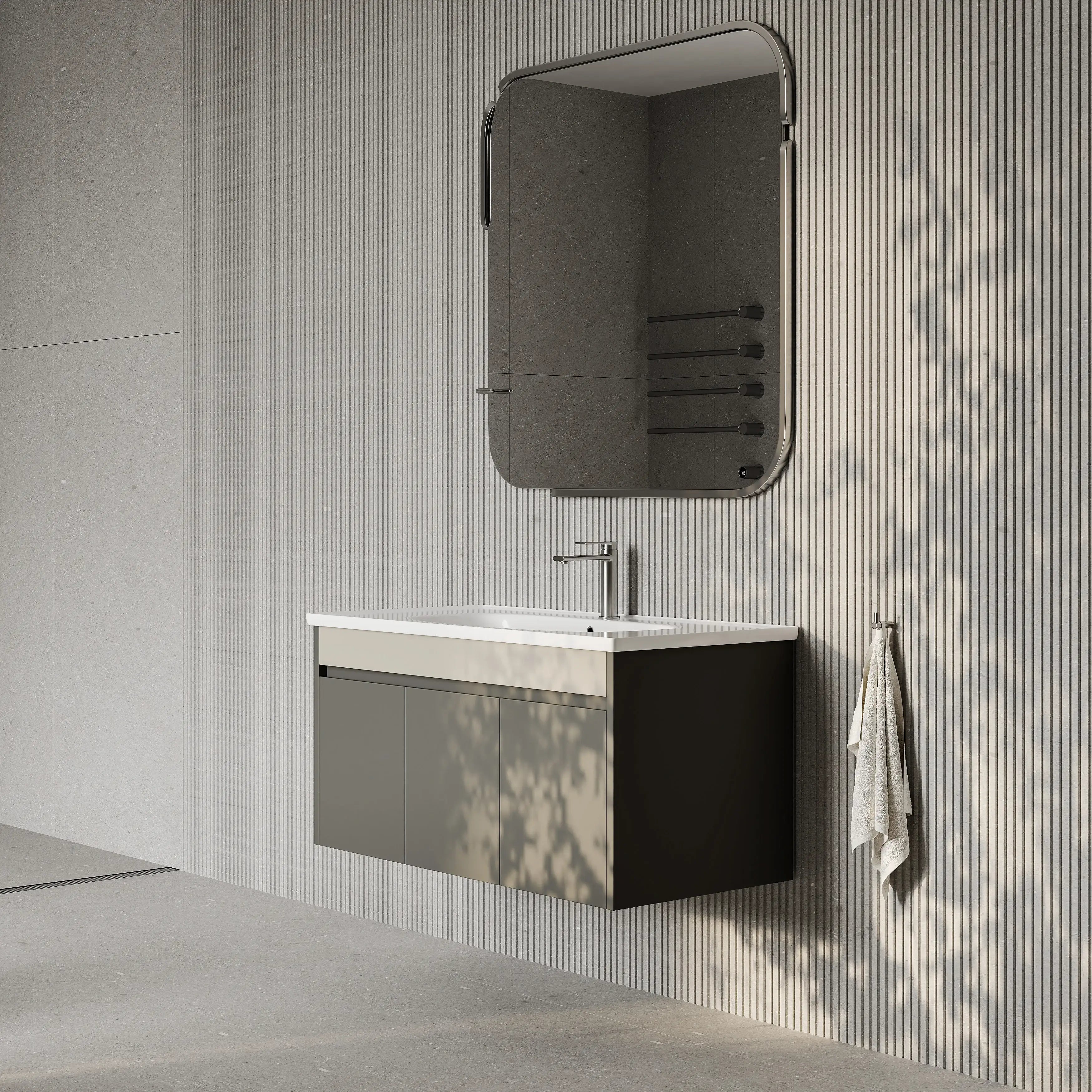 Darcy 1000mm Matt Grey Wall Hung Vanity Unit with Ceramic Basin