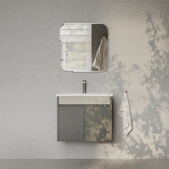 Darcy 600mm Matt Grey Wall Hung Vanity Unit with Ceramic Basin