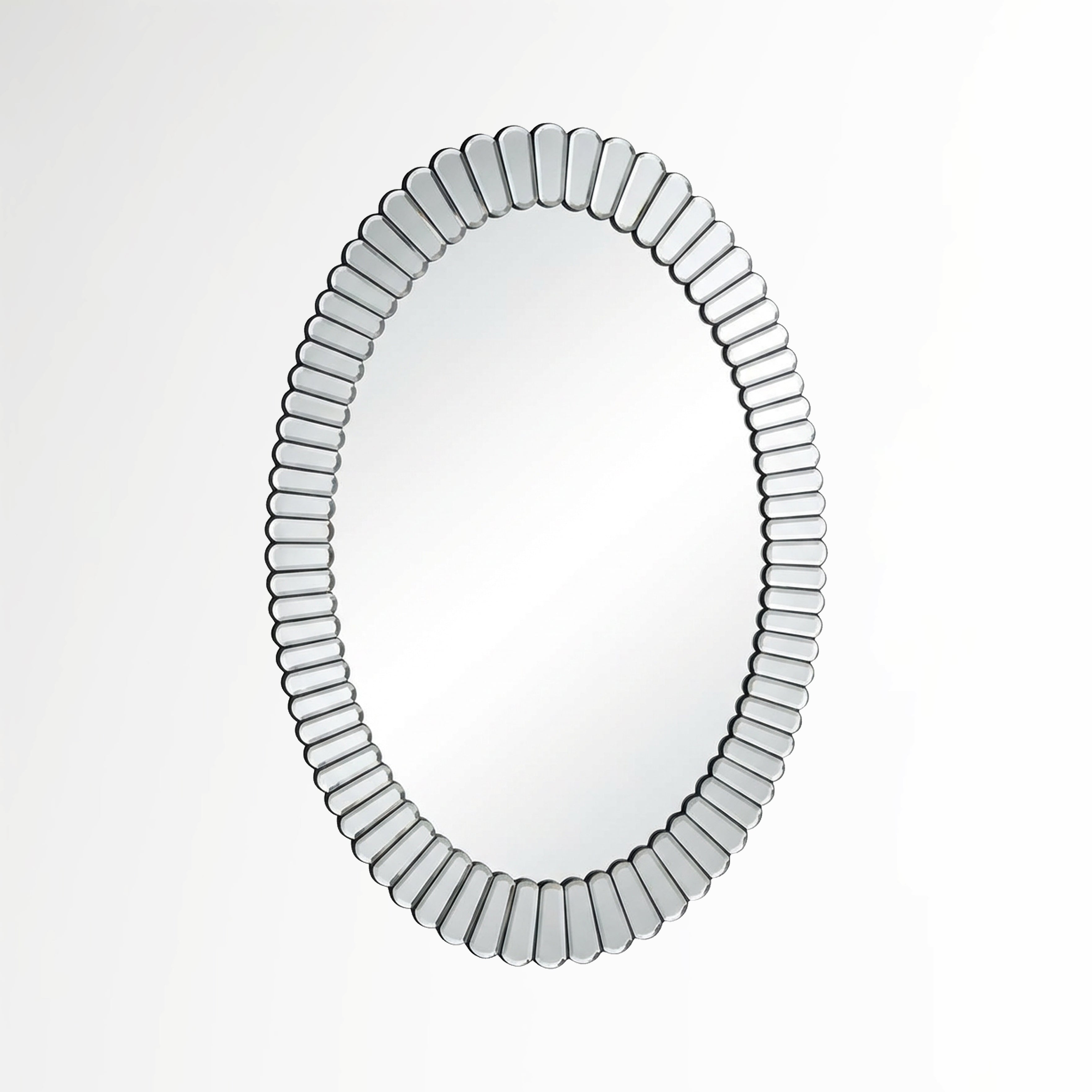 Celeste 600x900mm Oval Bathroom Mirror with Scalloped Edge Frame