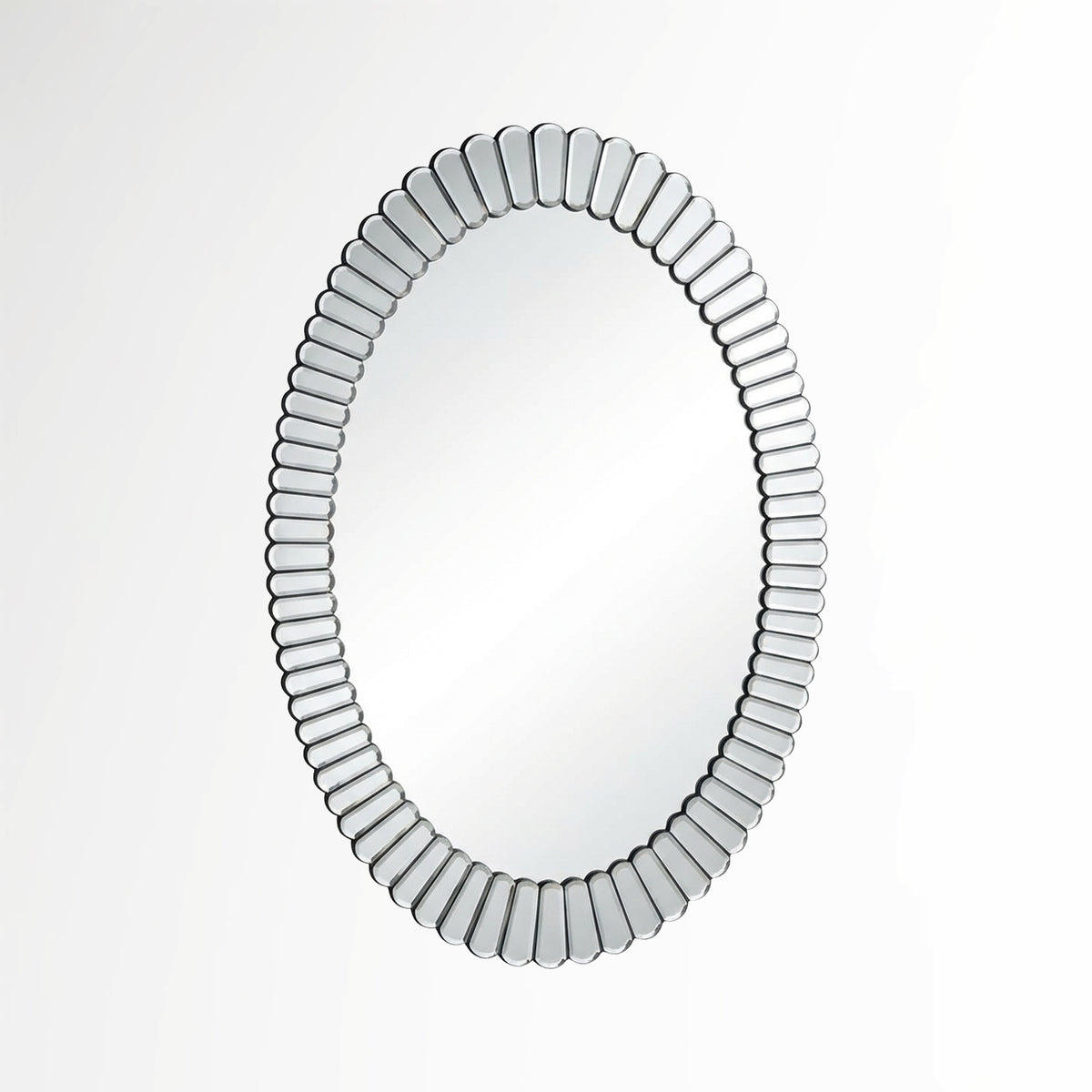 Celeste 600x900mm Oval Bathroom Mirror with Scalloped Edge Frame