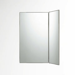 Aluminium Folding Mirror 500x1000mm with Hinged Side Panel | Wall Mounted